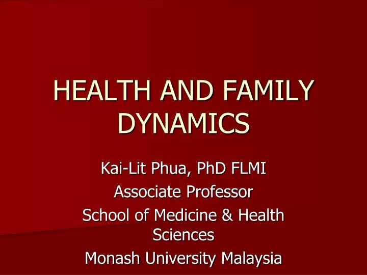 health and family dynamics