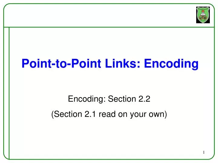 encoding section 2 2 section 2 1 read on your own