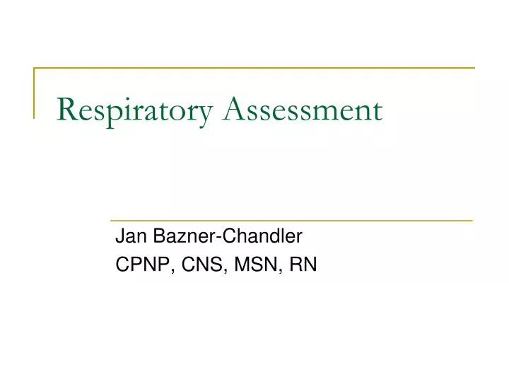 respiratory assessment