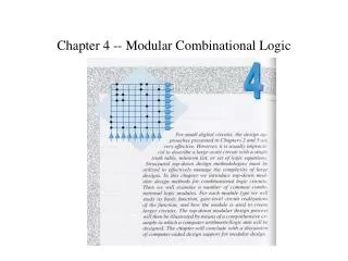 Chapter 4 -- Modular Combinational Logic