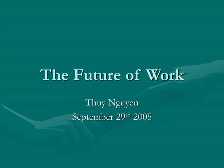 the future of work