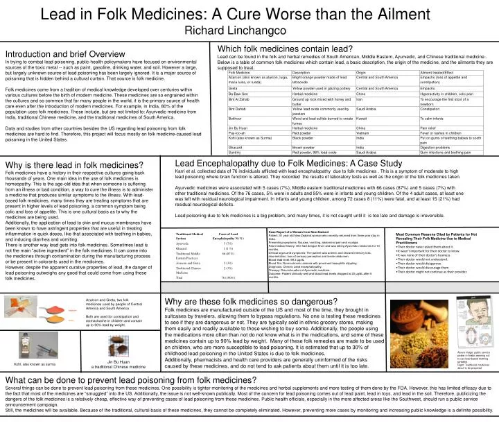 lead in folk medicines a cure worse than the ailment richard linchangco