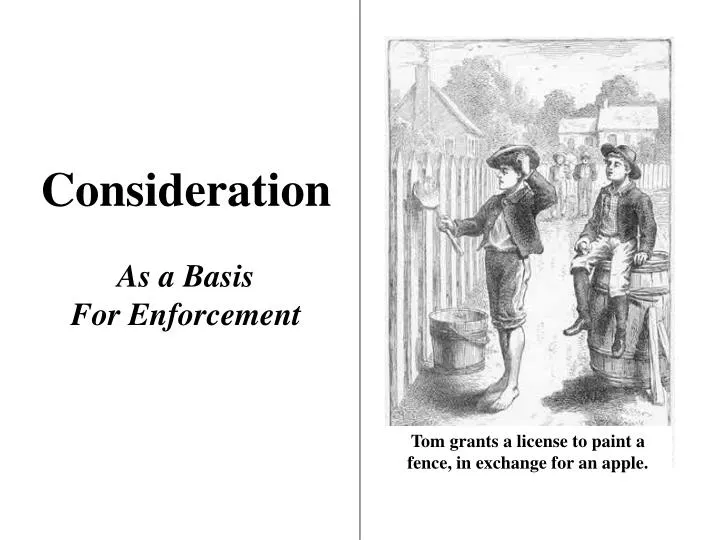 consideration as a basis for enforcement