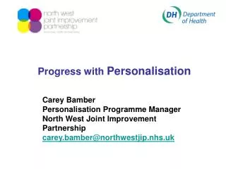 Progress with Personalisation