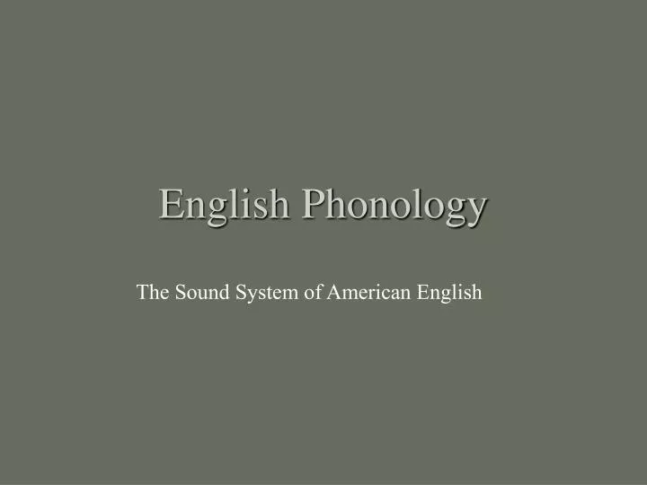 english phonology