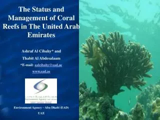 The Status and Management of Coral Reefs in The United Arab Emirates Ashraf Al Cibahy* and Thabit Al Abdesalaam *E-mail: