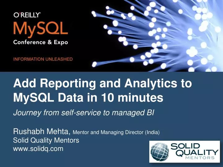 add reporting and analytics to mysql data in 10 minutes