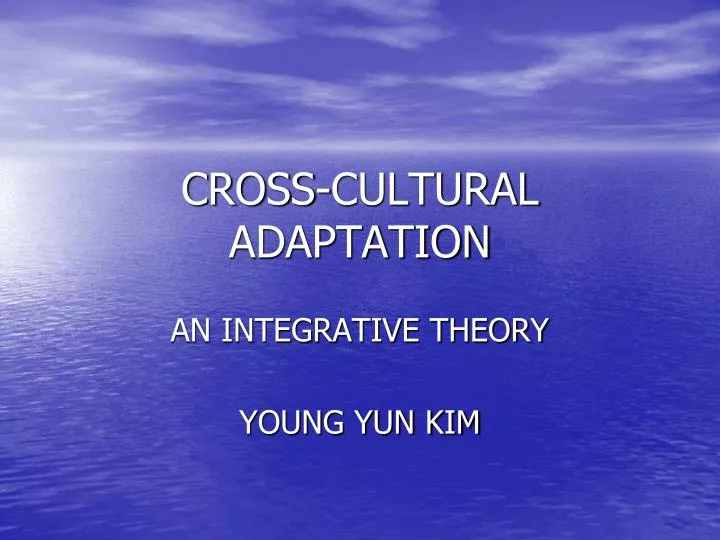 cross cultural adaptation