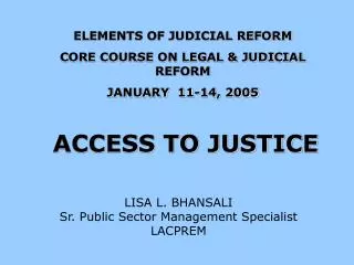 ACCESS TO JUSTICE