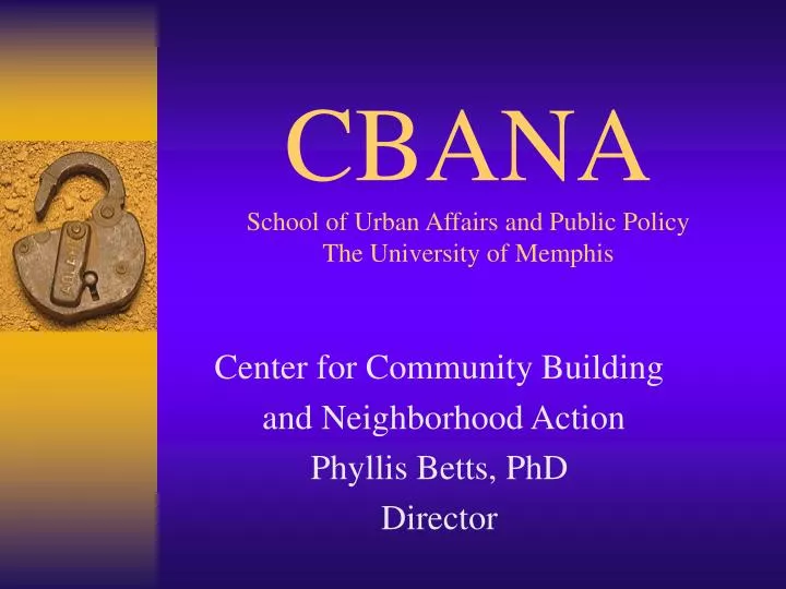 cbana school of urban affairs and public policy the university of memphis