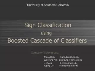 Sign Classification