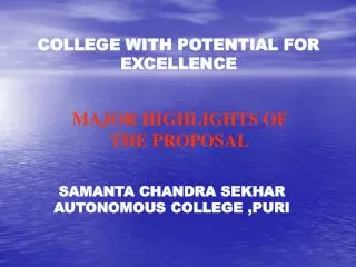 SAMANTA CHANDRA SEKHAR AUTONOMOUS COLLEGE ,PURI