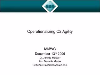 Operationalizing C2 Agility