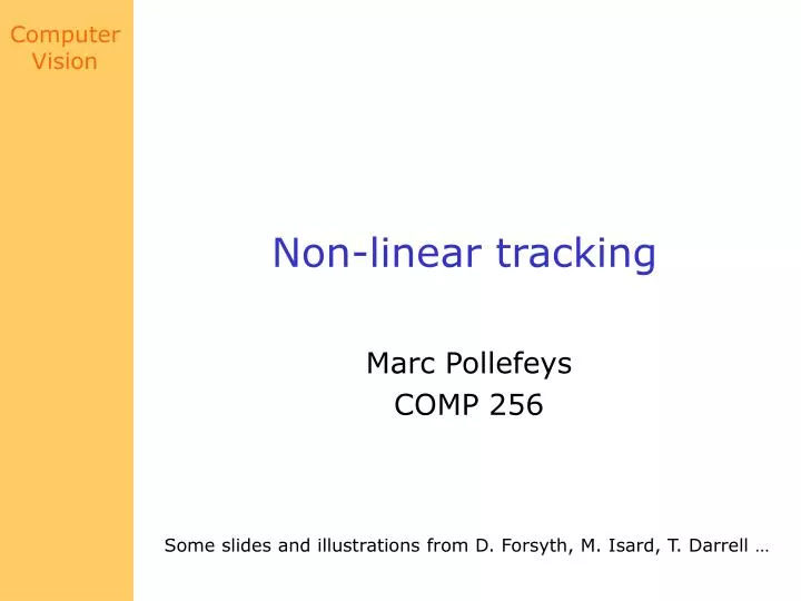 non linear tracking