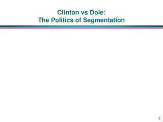 Clinton vs Dole: The Politics of Segmentation
