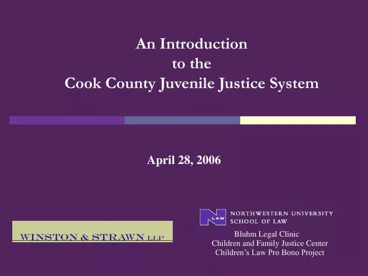 an introduction to the cook county juvenile justice system