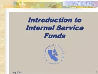 Introduction to Internal Service Funds