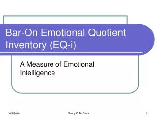 Bar-On Emotional Quotient Inventory (EQ-i)