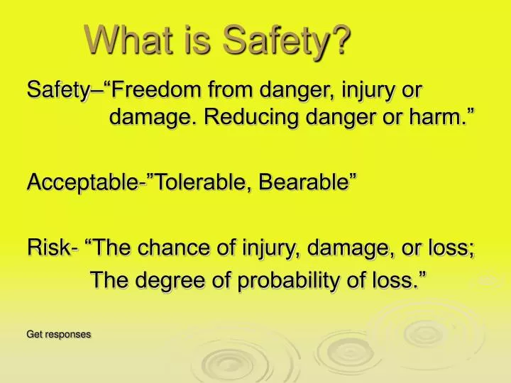 what is safety