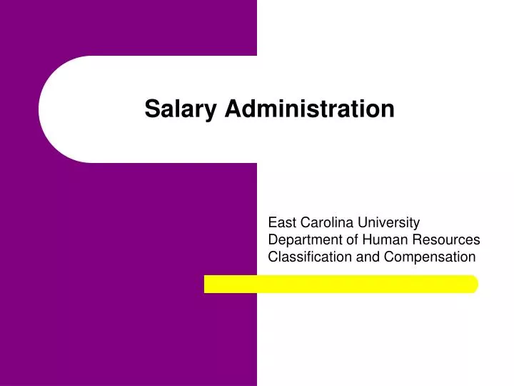 salary administration