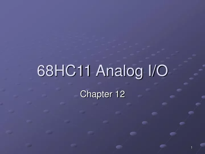 68hc11 analog i o