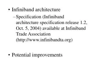 Infiniband architecture