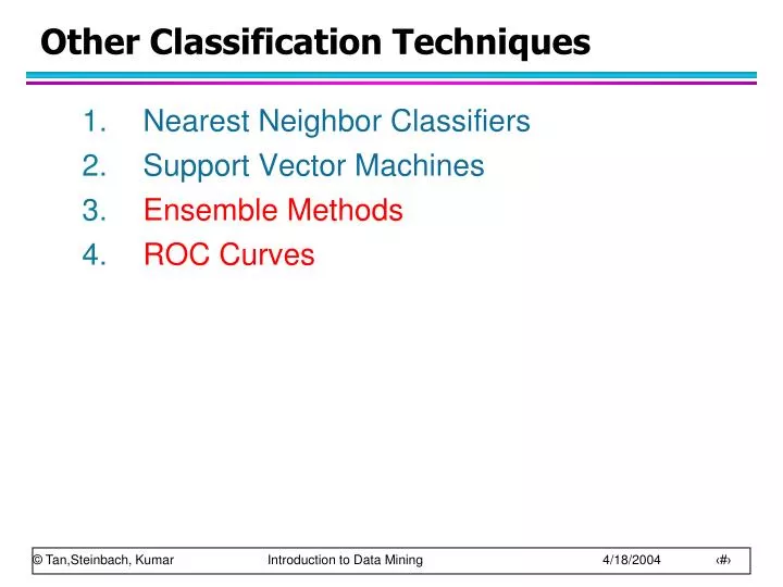 other classification techniques
