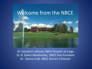 Welcome from the NBCE