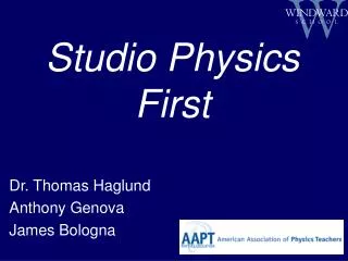 Studio Physics First