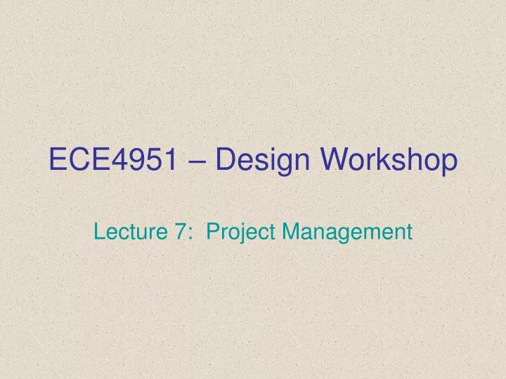 ece4951 design workshop