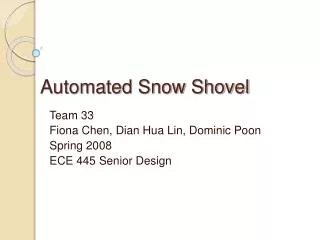 Automated Snow Shovel