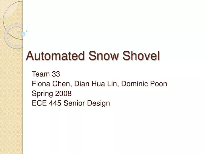 automated snow shovel