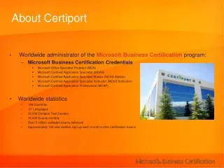 about certiport