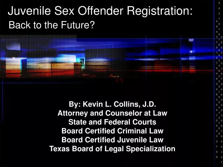 Ppt Juvenile Sex Offender Registration Powerpoint Presentation Free Download Id1187204