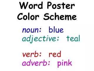 Word Poster Color Scheme