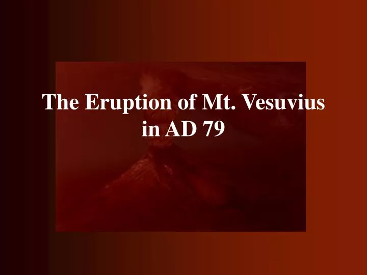 the eruption of mt vesuvius in ad 79