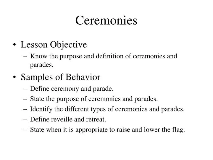ceremonies