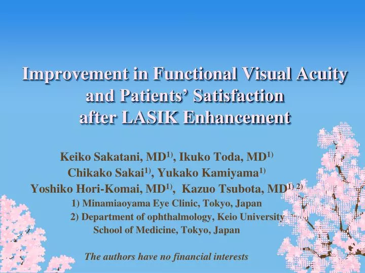 improvement in functional visual acuity and patients satisfaction after lasik enhancement