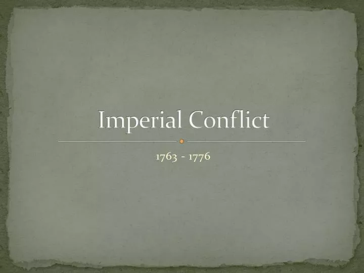 imperial conflict