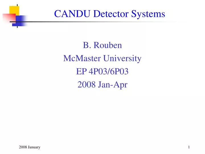 candu detector systems