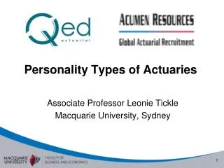 Personality Types of Actuaries