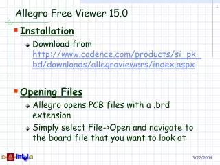 Allegro Free Viewer 15.0