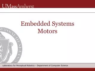 Embedded Systems Motors