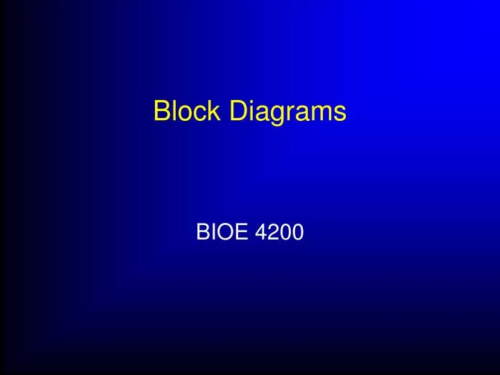 block diagrams