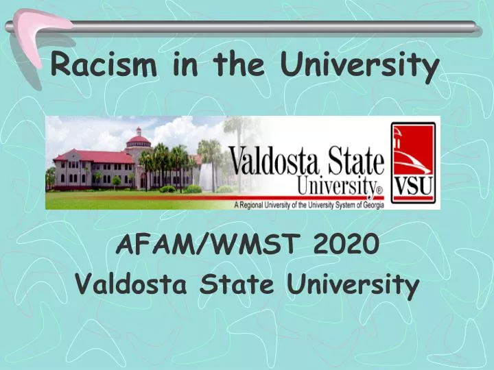 racism in the university