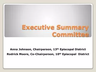 Executive Summary Committee