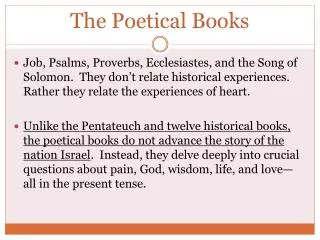 The Poetical Books
