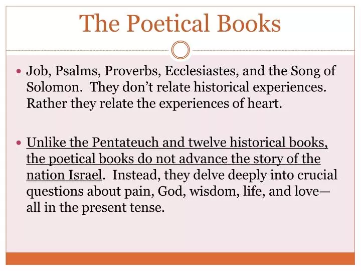 the poetical books