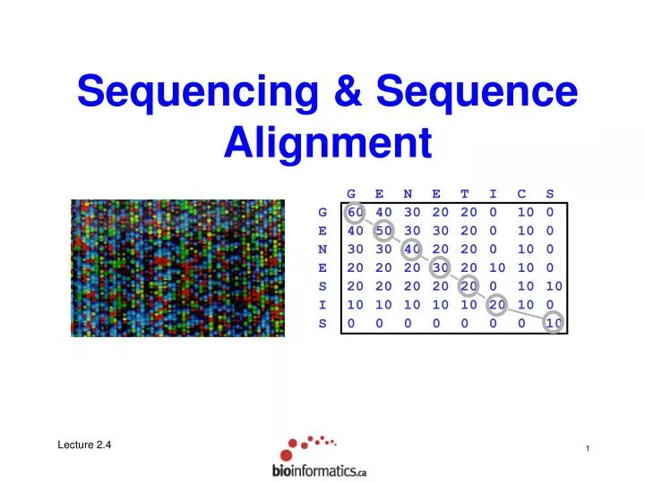 sequencing sequence alignment