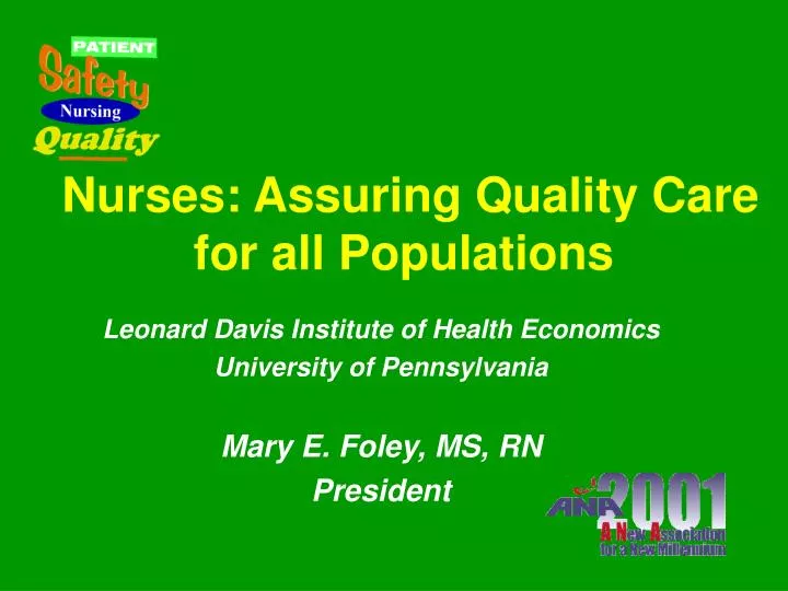 nurses assuring quality care for all populations